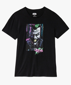 tee-shirt manches courtes imprime le joker homme - batman noir tee-shirtsE066301_4