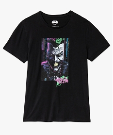 tee-shirt manches courtes imprime le joker homme - batman noirE066301_4