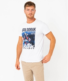 tee-shirt a manches courtes motif goldorak homme blancE066901_1