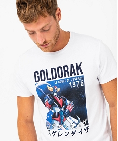tee-shirt a manches courtes motif goldorak homme blancE066901_2