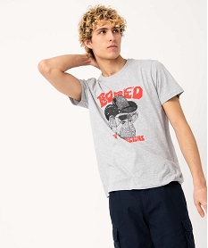 tee-shirt homme imprime a manches courtes - bored of directors grisE068101_1