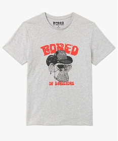 tee-shirt homme imprime a manches courtes - bored of directors grisE068101_4