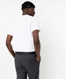 tee-shirt a manches courtes uni homme blanc tee-shirtsE068501_3