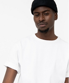 tee-shirt a manches courtes uni homme blanc tee-shirtsE068501_4