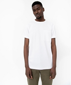 tee-shirt a manches courtes avec poche poitrine homme blanc tee-shirtsE068601_1