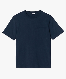tee-shirt a manches courtes avec poche poitrine homme bleu tee-shirtsE068701_4