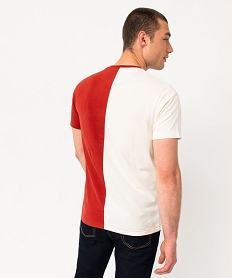 tee-shirt manches courtes bicolore homme - camps united rouge tee-shirtsE069101_3