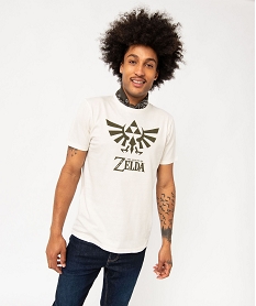 GEMO Tee-shirt manches courtes imprimé jeu vidéo homme - Zelda Beige