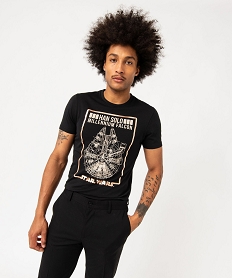 GEMO Tee-shirt manches courtes imprimé faucon Millenium homme - Star Wars Noir