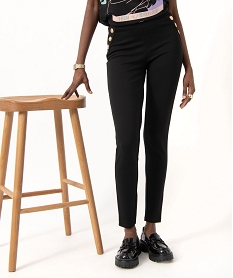 GEMO Leggings avec boutons sur les hanches femme noir standard