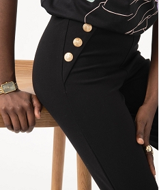 leggings avec boutons sur les hanches femme noir leggings et jeggingsE070901_2