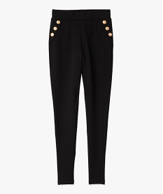 leggings avec boutons sur les hanches femme noir leggings et jeggingsE070901_4