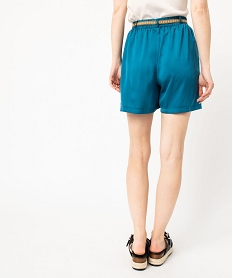 short ample en matiere satinee femme bleuE071201_3