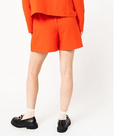 short a plis avec taille elastique femme orange shortsE071601_3