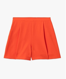 short a plis avec taille elastique femme orange shortsE071601_4