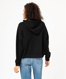 sweat a capuche oversize avec col zippe femme noirE072201_3