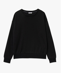 sweat ample interieur molletonne femme noir sweatsE072301_4