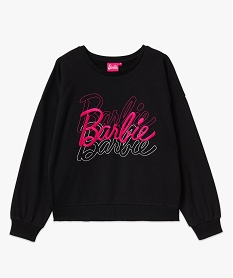 sweat ample avec inscriptions brodees femme - barbie noirE074201_4