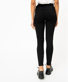 jean skinny taille haute stretch femme noir taille hauteE075401_3