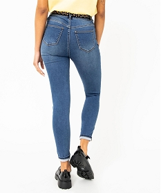 jean skinny taille haute stretch femme bleuE075501_3