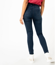 jean skinny taille haute stretch femme bleu taille hauteE075601_3