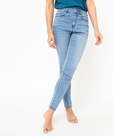 GEMO Jean Skinny taille haute stretch femme Gris