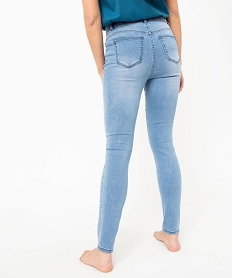 jean skinny taille haute stretch femme gris taille hauteE075701_3