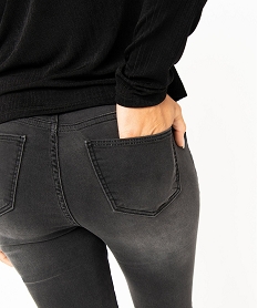 jean skinny taille haute stretch femme gris taille hauteE075801_2