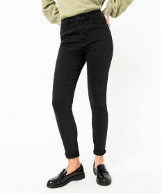 GEMO Jean Skinny taille haute forme push-up femme Noir