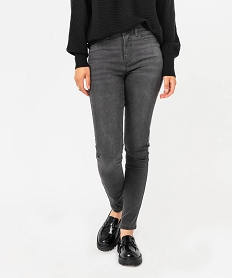 jean skinny effet push-up taille haute femme gris taille hauteE076401_1