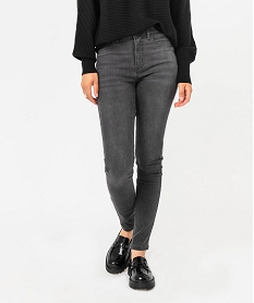 GEMO Jean skinny effet push-up taille haute femme Gris