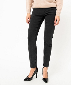 jegging delave avec taille elastique femme noirE076901_1