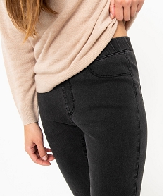 jegging delave avec taille elastique femme noirE076901_2