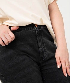 jean femme grande taille coupe straight noir pantalons et jeansE078501_2