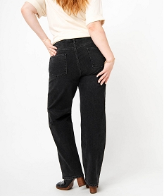 jean femme grande taille coupe straight noir pantalons et jeansE078501_3