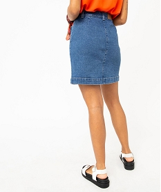 jupe en jean boutonnee sur lavant femme bleu jupes en jeanE079101_3