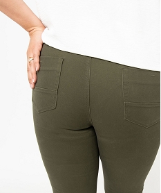 pantalon coupe regular femme grande taille vert pantalons et jeansE079301_2