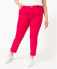 pantalon coupe regular femme grande taille roseE079401_1