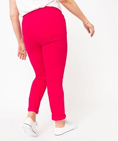 pantalon coupe regular femme grande taille rose pantalons et jeansE079401_3
