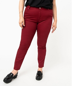 pantalon coupe regular femme grande taille rouge pantalons et jeansE079501_1