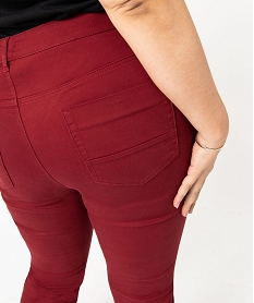 pantalon femme grande taille coupe regular rouge pantalonsE079501_2