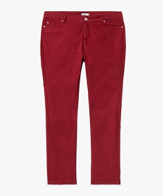 pantalon femme grande taille coupe regular rouge pantalonsE079501_4