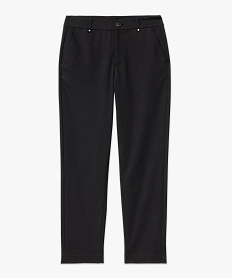 pantalon femme coupe ample en toile extensible noir pantalonsE079601_4