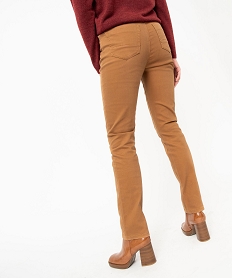 pantalon femme coupe regular taille normale orange pantalonsE079901_3