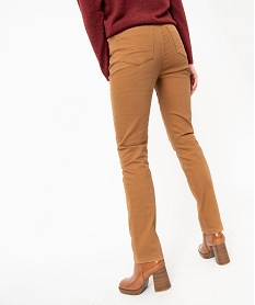 pantalon coupe regular taille normale femme marron vif pantalonsE079901_3