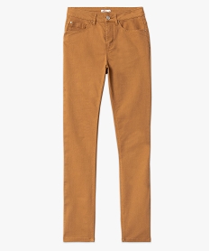 pantalon coupe regular taille normale femme marron vif pantalonsE079901_4