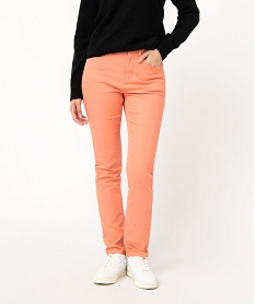 pantalon coupe regular taille normale femme orange pantalonsE080001_1