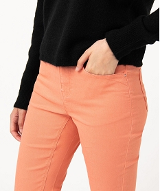 pantalon coupe regular taille normale femme orange pantalonsE080001_2