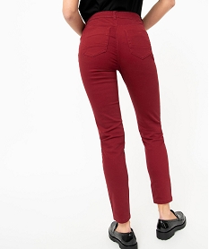 pantalon femme coupe slim taille normale rouge pantalonsE080201_3