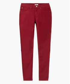 pantalon coupe slim taille normale femme rouge pantalonsE080201_4